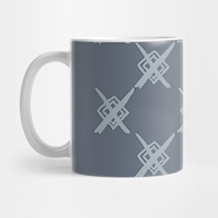 Grey ethnic elements pattern Mug